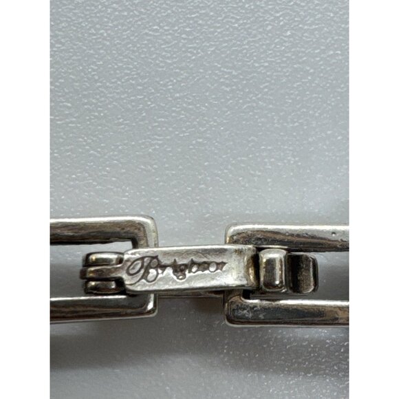 Brighton Twinkle Line Silver Tone Necklace Clear Crystal Disc Stations Pouch - Picture 9 of 10